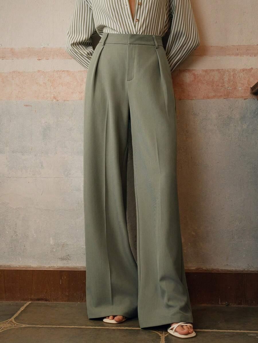 zielone spodnie casual