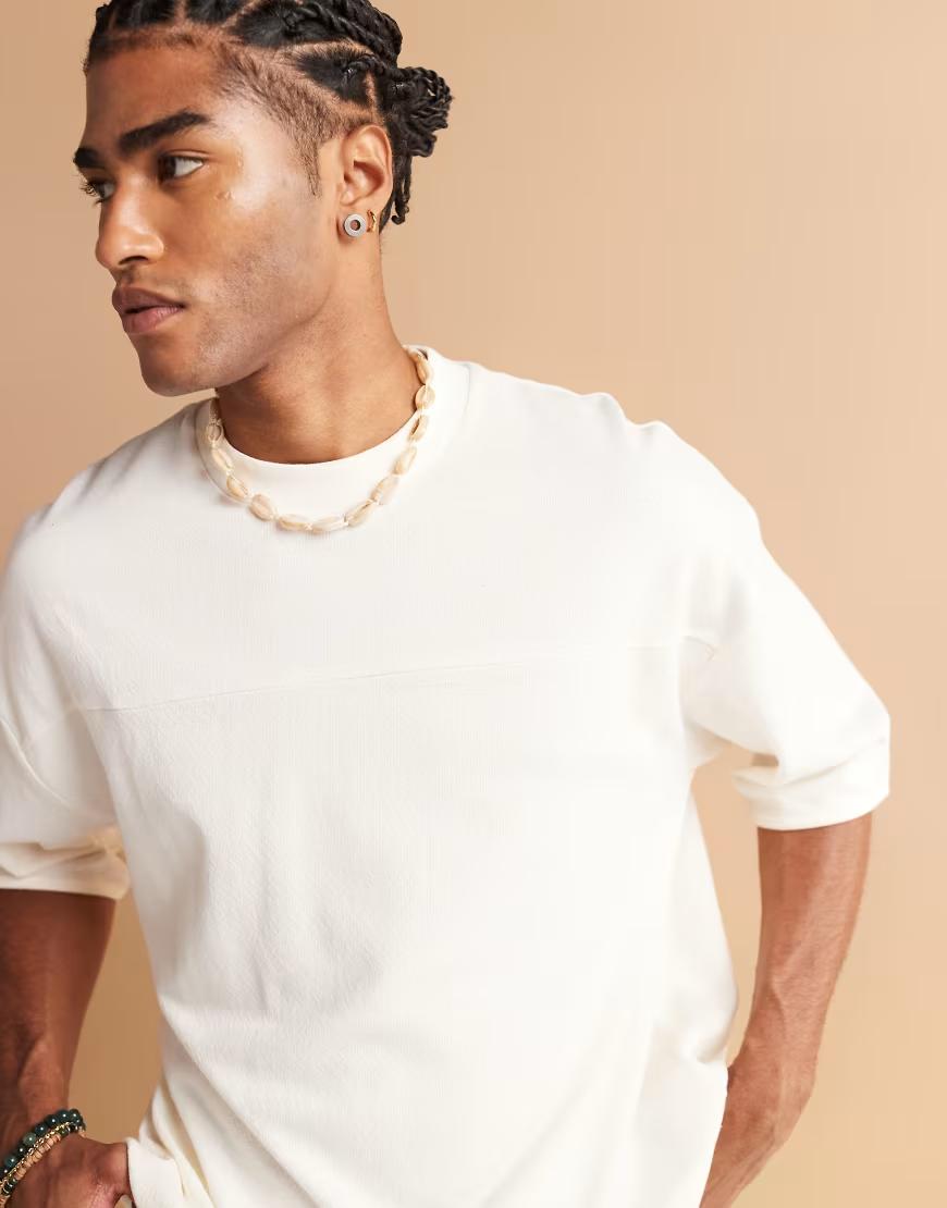 KREMOWY T-SHIRT BASIC