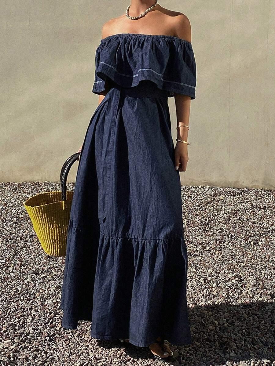 maxi sukienka jeans