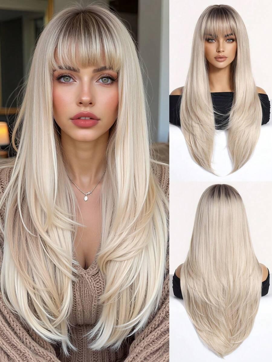 PERUKA WŁOSY SYNTETYCZNE BLOND 