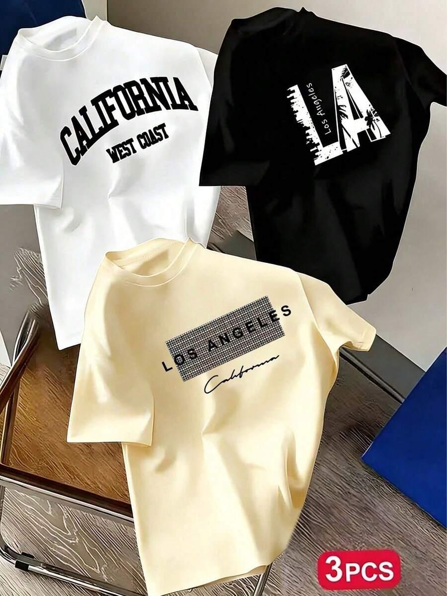 t-shirt nadruk 3-pack