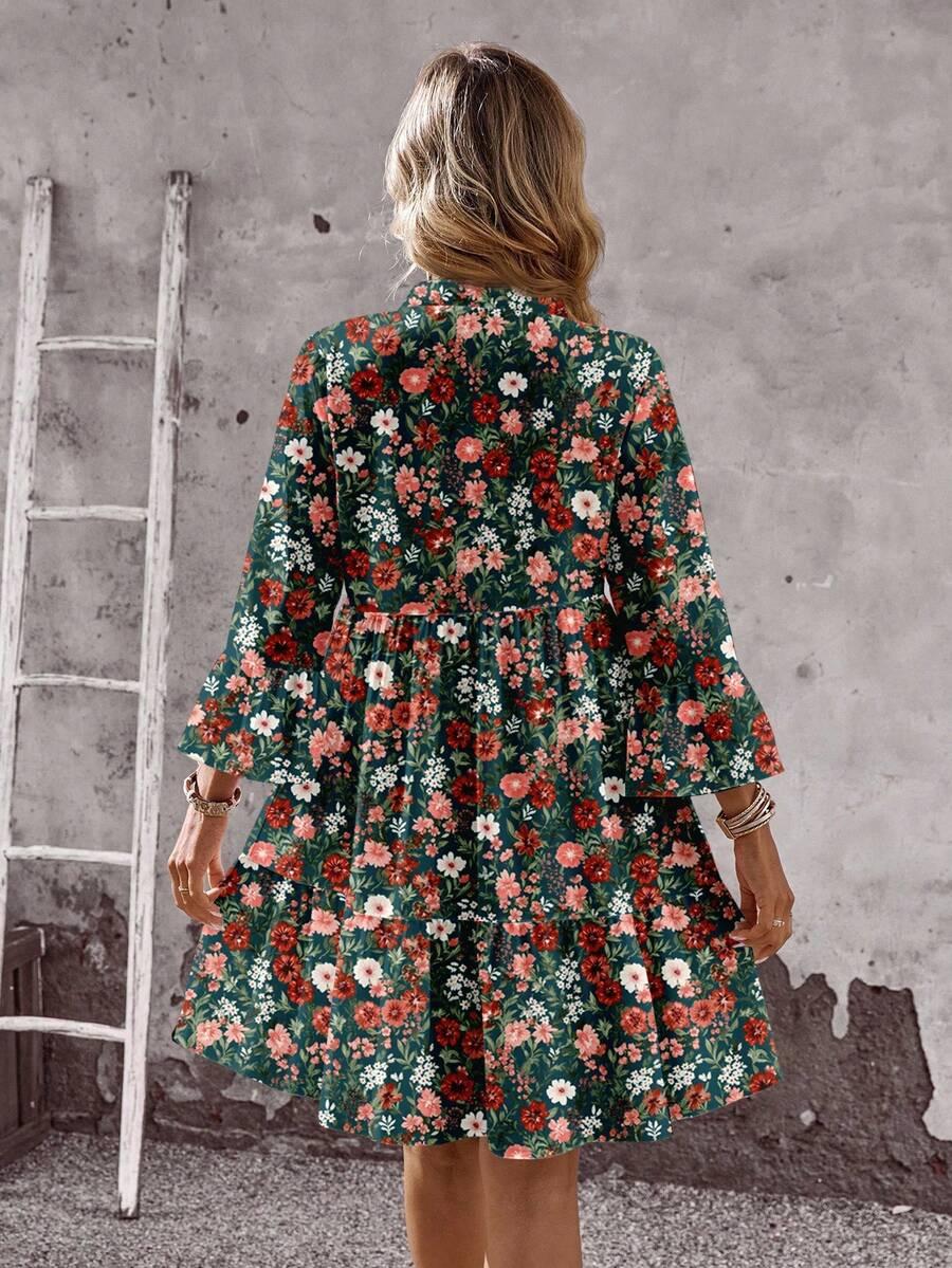 SUKIENKA MIDI ROZKLOSZOWANA BOHO 