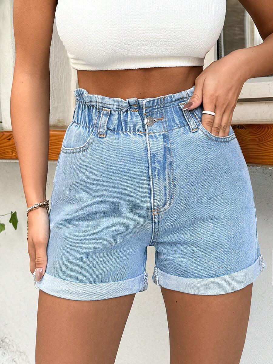 NIEBIESKIE SPODENKI JEANS