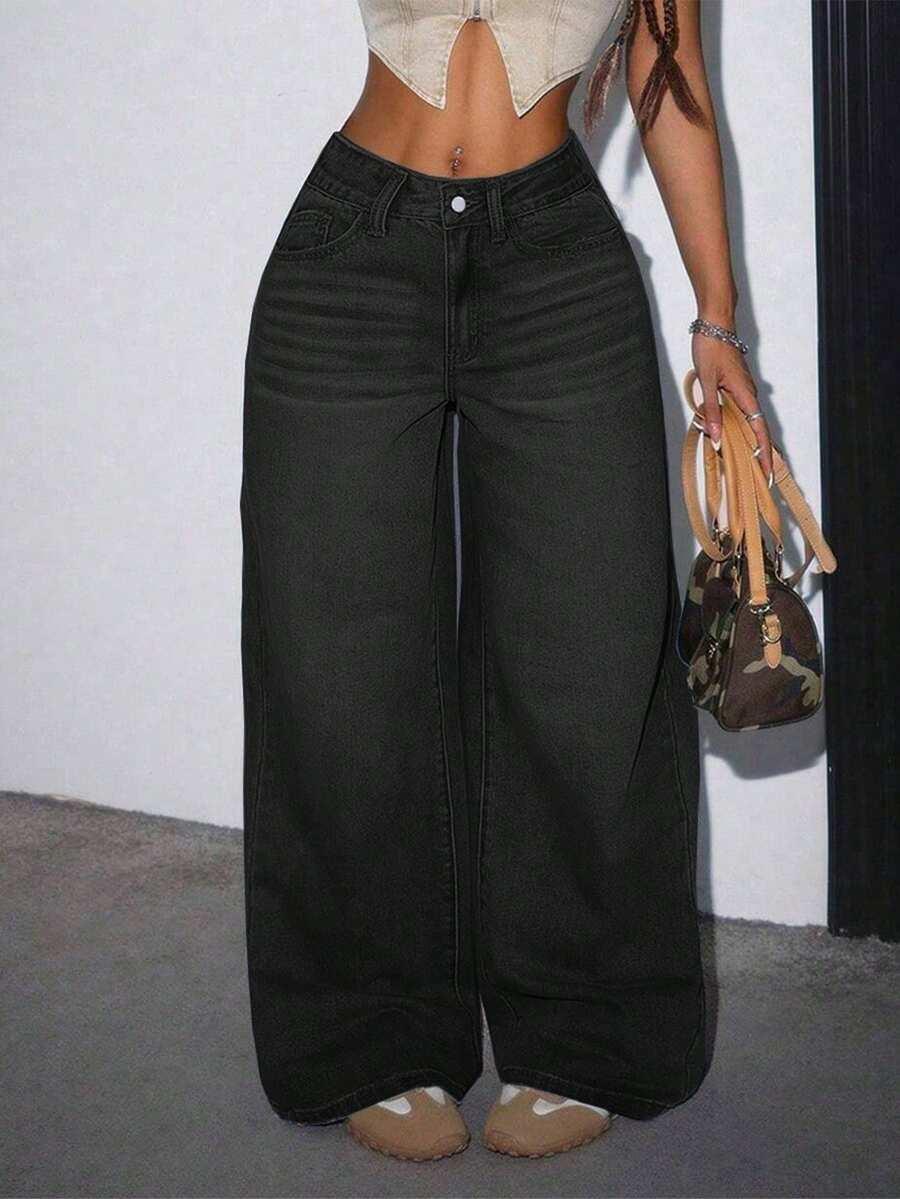 czarne spodnie jeans