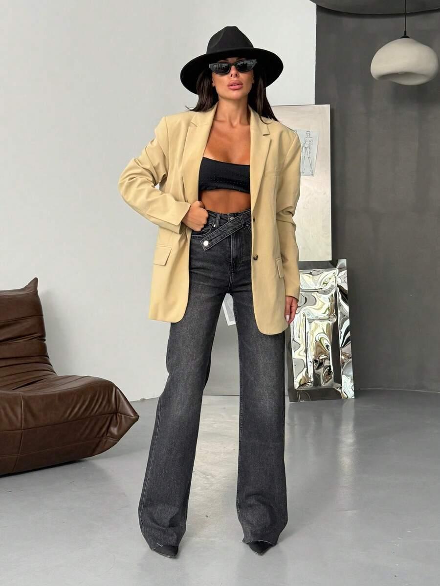 czarne spodnie jeans