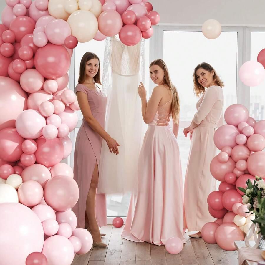 ZESTAW RÓŻOWYCH BALONÓW 48SZT 