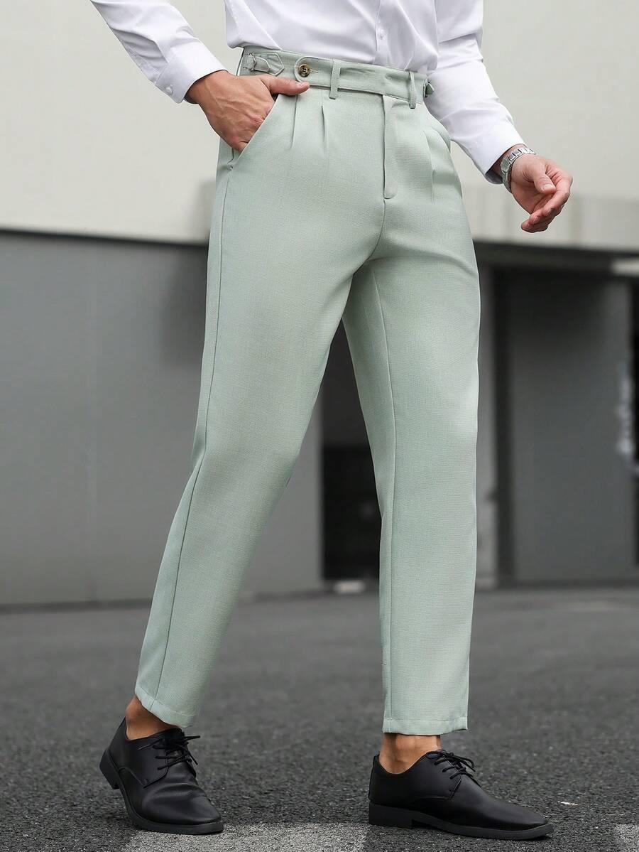 zielone eleganckie spodnie