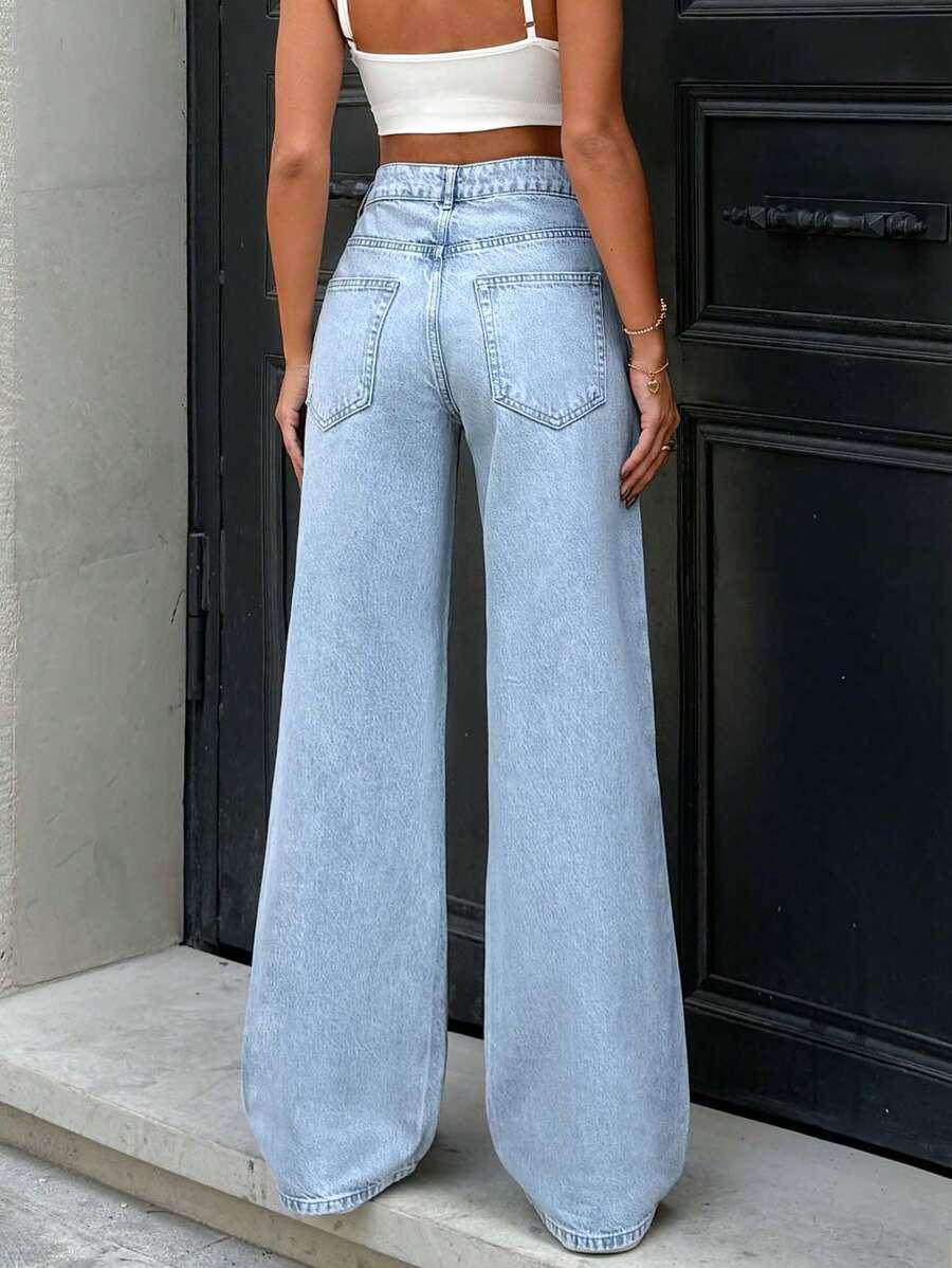 SPODNIE JEANS SZEROKIE NOGAWKI