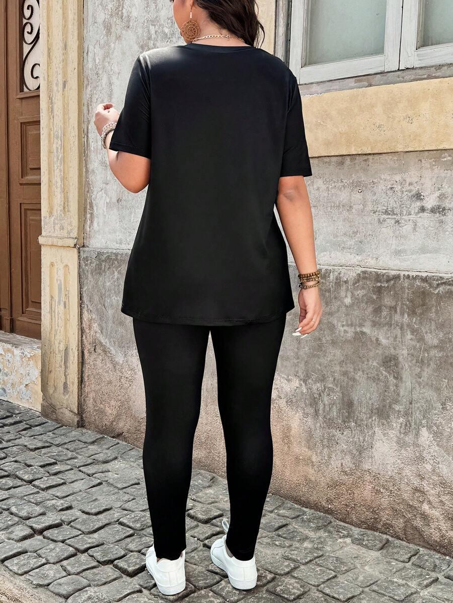 KOMPLET LEGGINSY BLUZKA