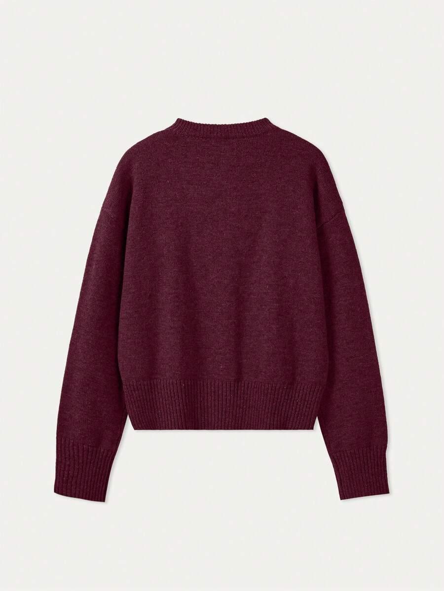 BORDOWY SWETER GUZIKI