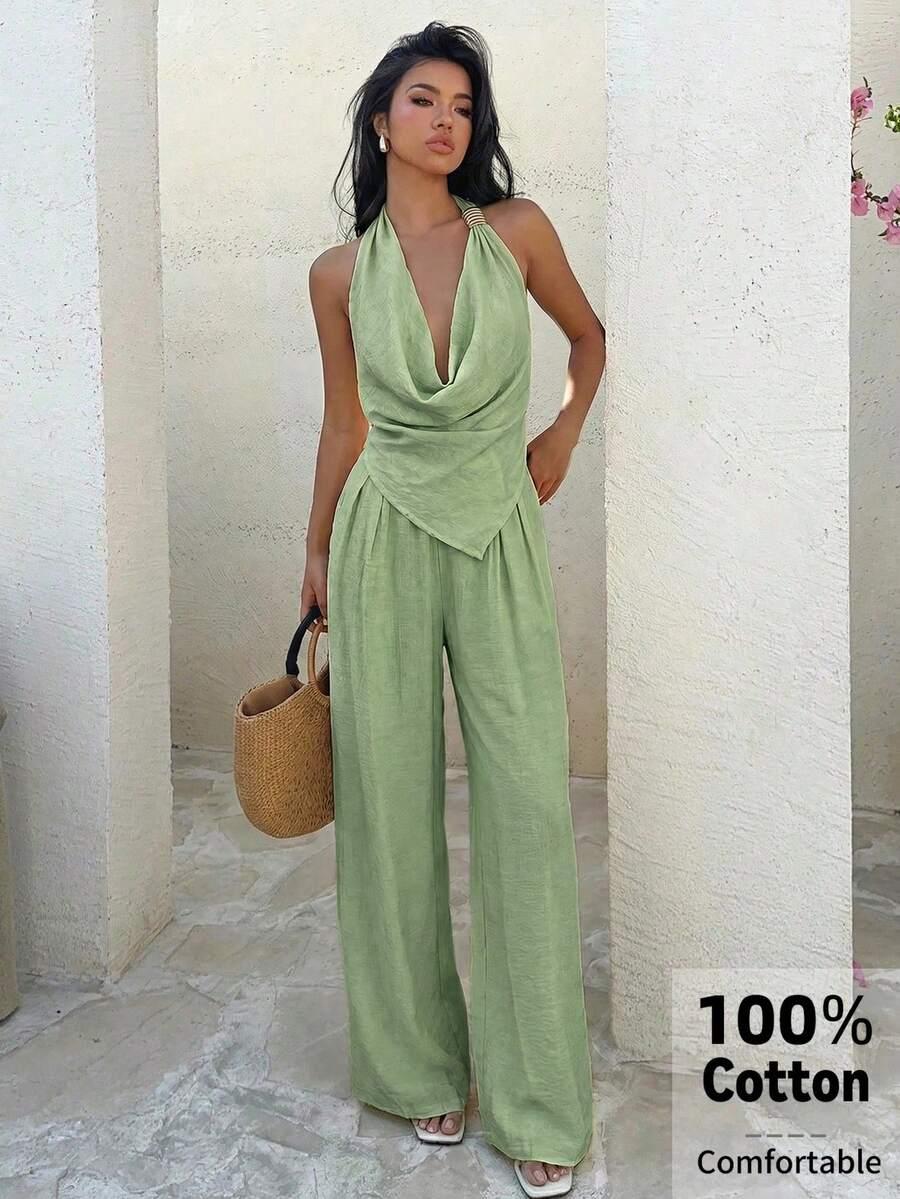 zielone spodnie casual
