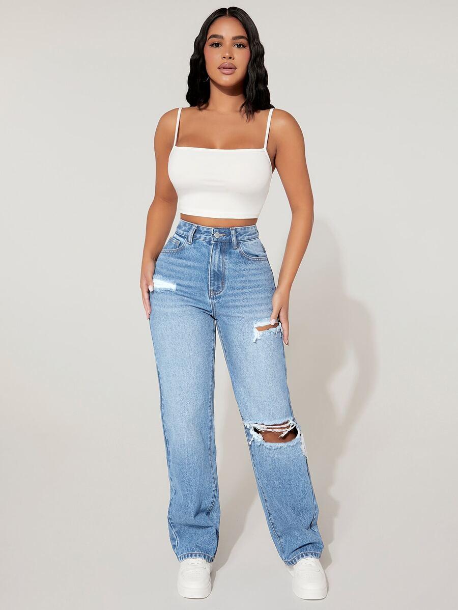 NIEBIESKIE SPODNIE JEANS