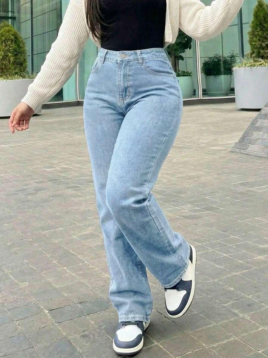 spodnie jeans prosta nogawka