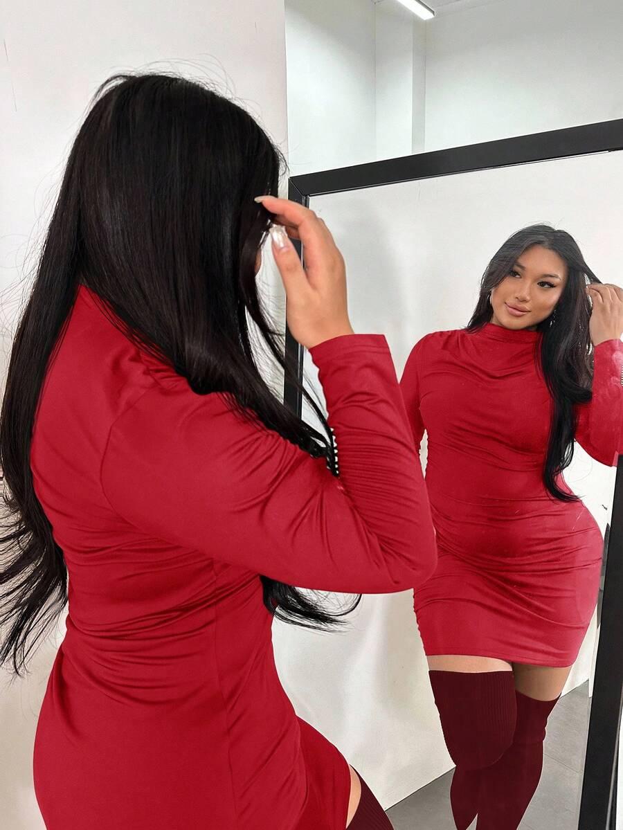czerwona mini sukienka 