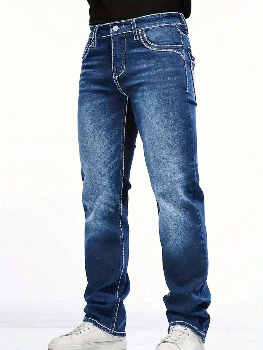 NIEBIESKIE SPODNIE JEANS