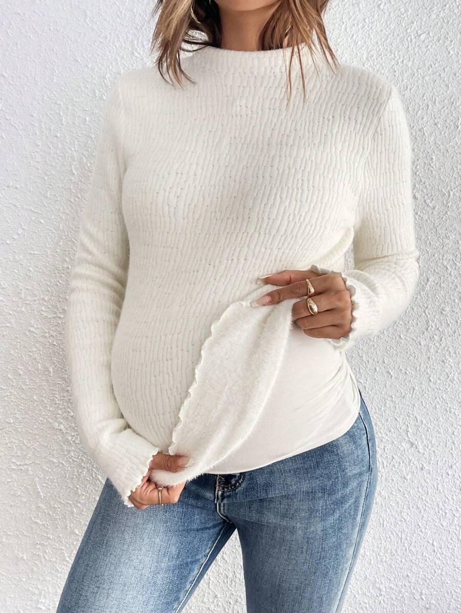 SWETER CIĄŻOWY DŁUGIM RĘKAWEM