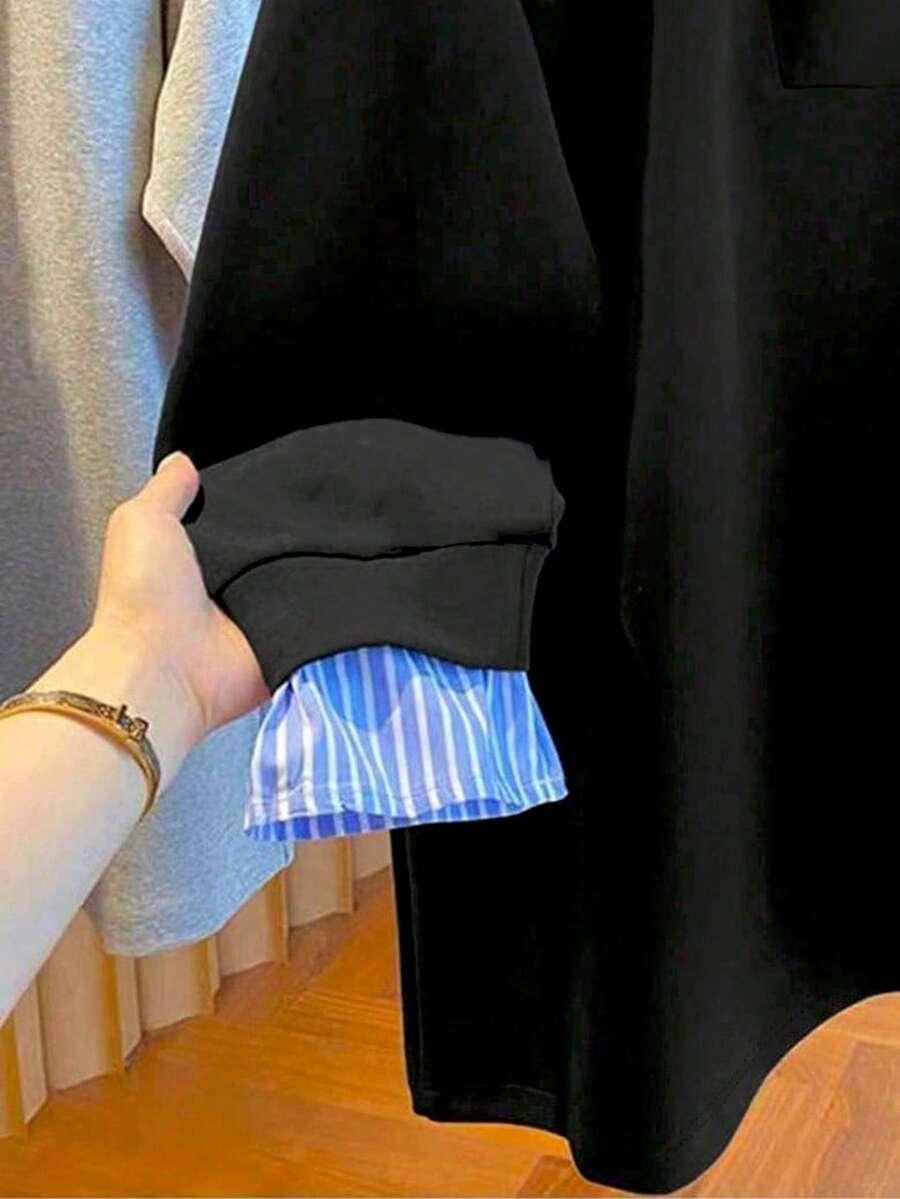 CZARNA BLUZA KOŁNIERZYK