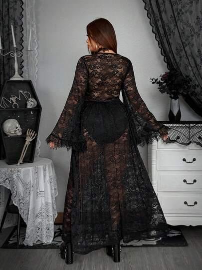 czarna sukienka koronka