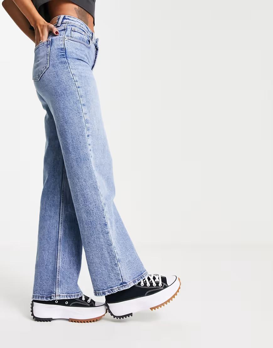 NIEBIESKIE SPODNIE JEANS prosta NOGAWKA