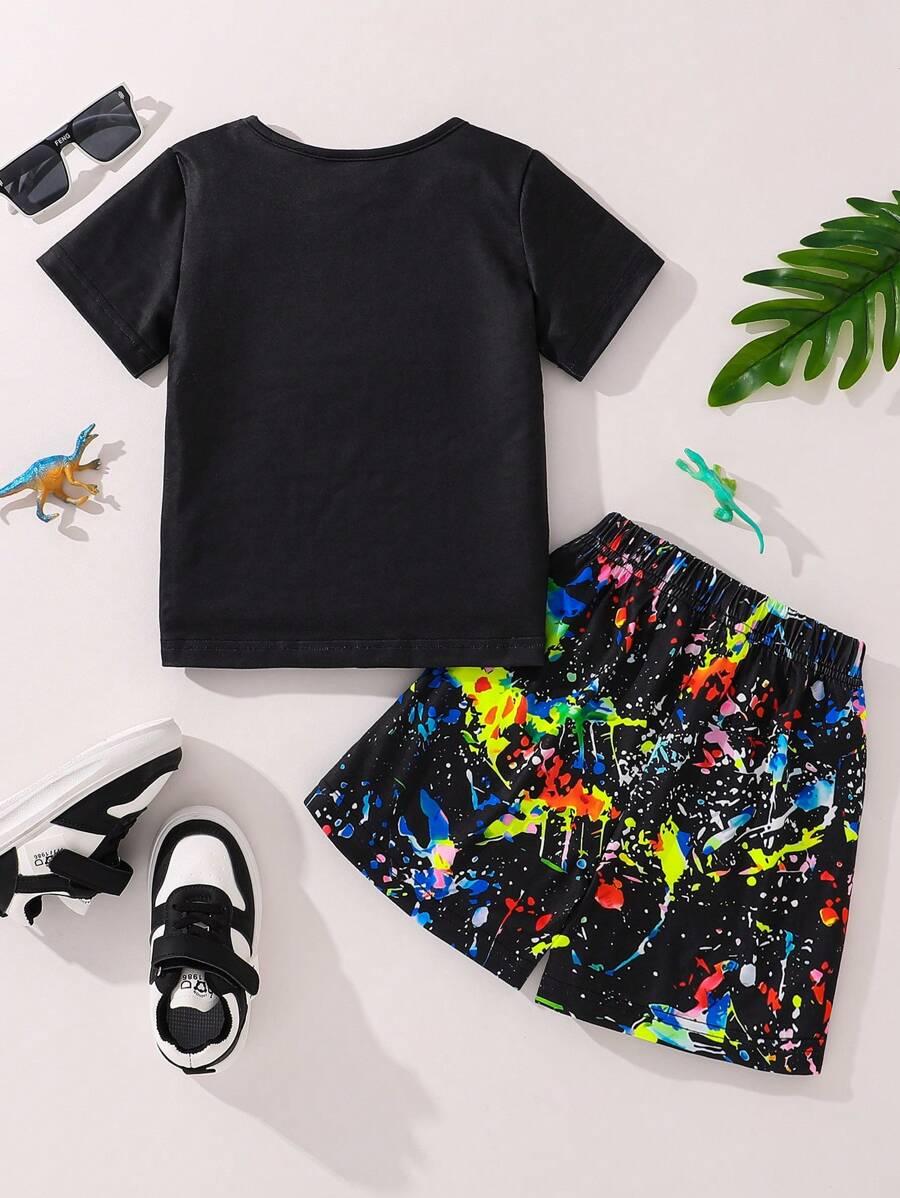 czarny t-shirt print
