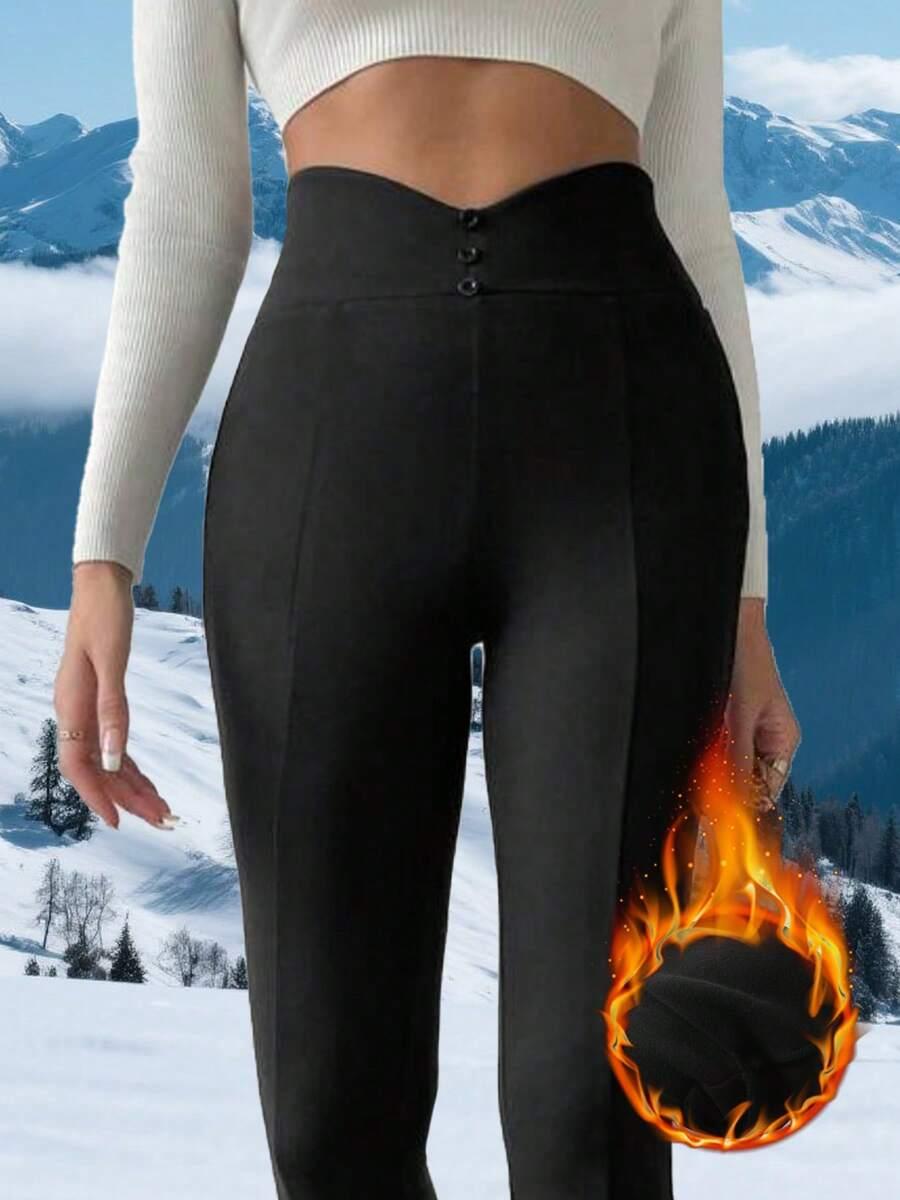 CZARNE LEGGINSY wysoki stan ocieplenie