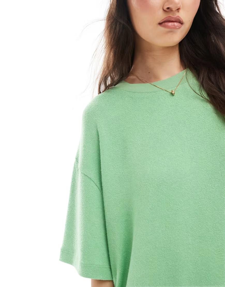 ZIELONY T-SHIRT TEKSTURA 