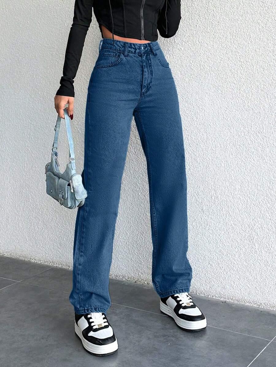 NIEBIESKIE SPODNIE JEANS