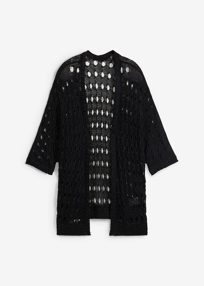 SWETER HAFTOWANY Z KRÓTKIM RĘKAWEM