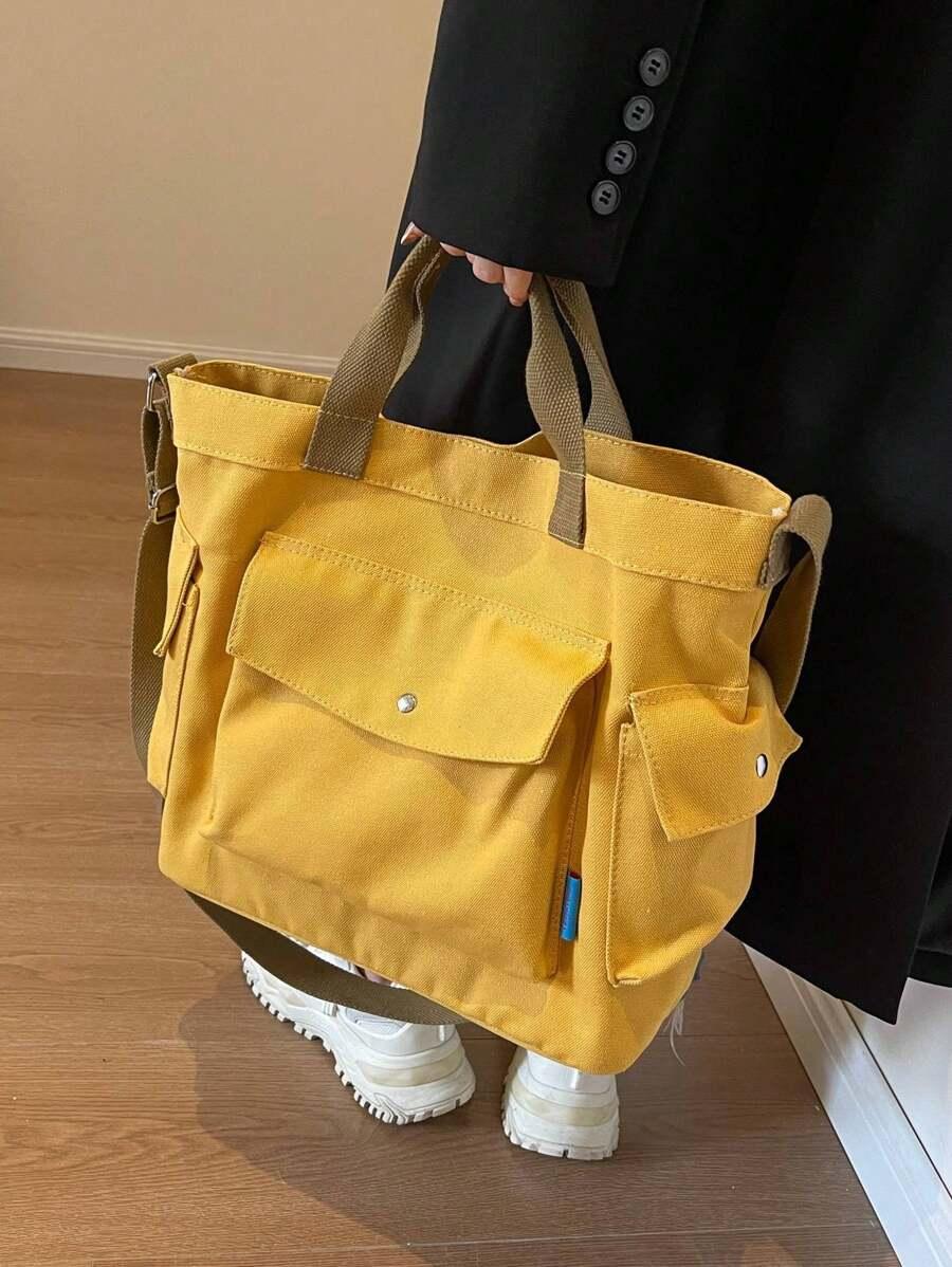 żółta torba typu shopper