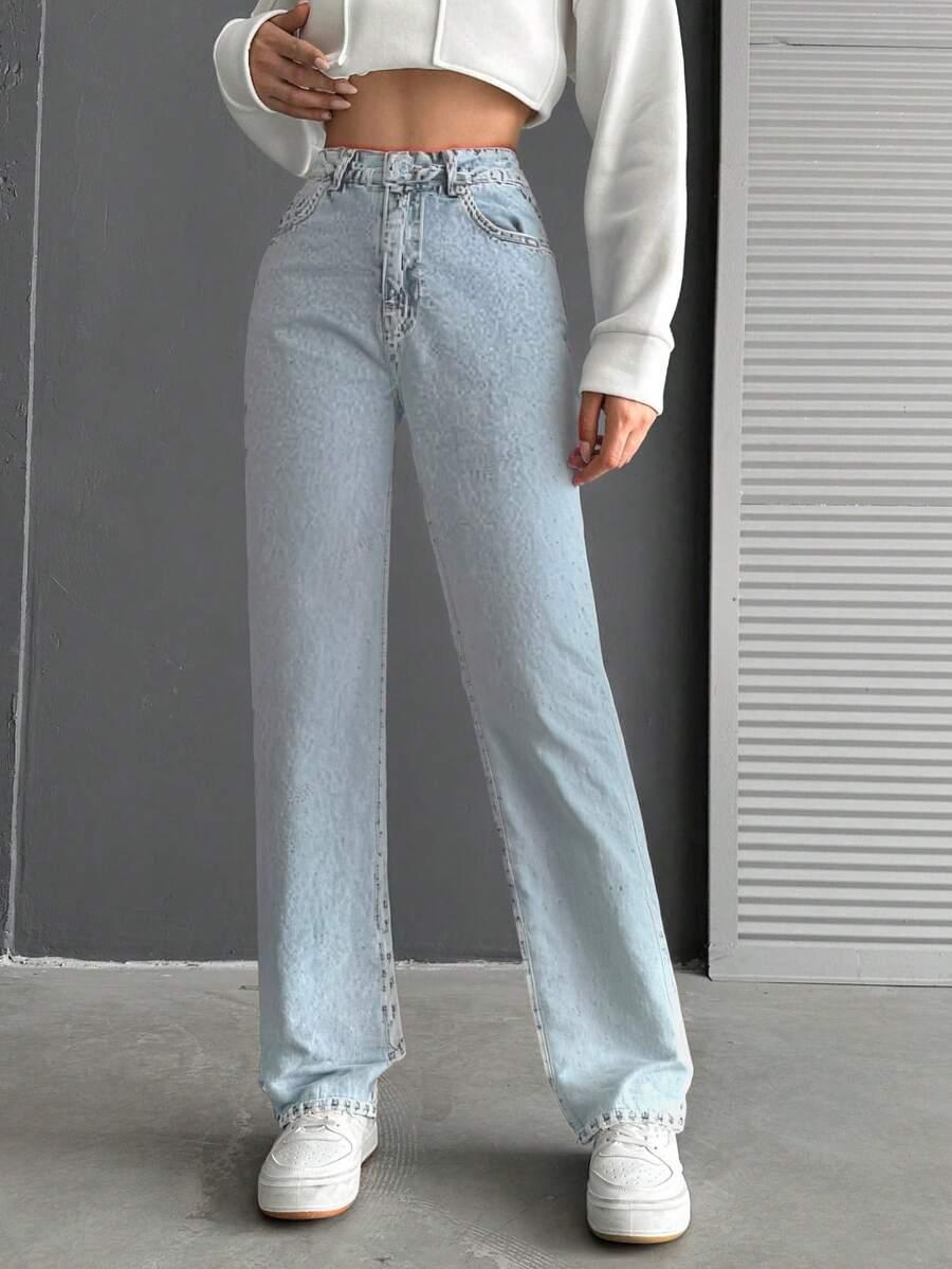 proste spodnie jeans