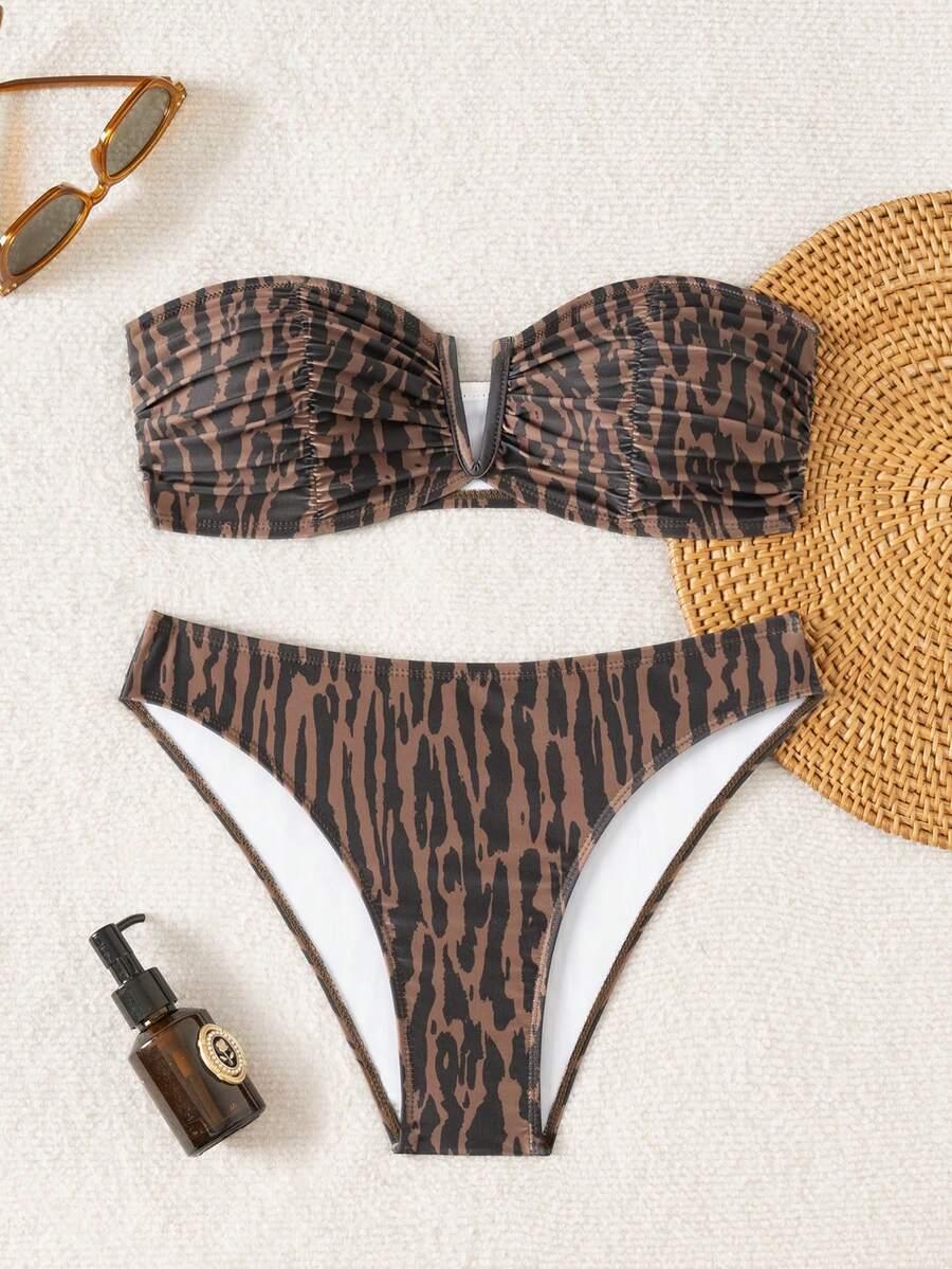 DWUCZĘŚCIOWY STRÓJ KĄPIELOWY ANIMAL PRINT