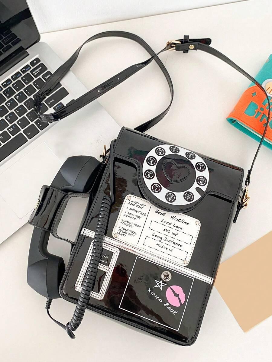czarna torebka telefon