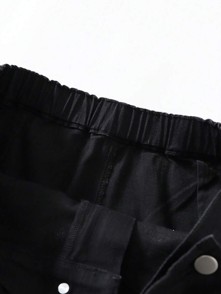 CZARNE SPÓDNICO-SPODENKI jeans