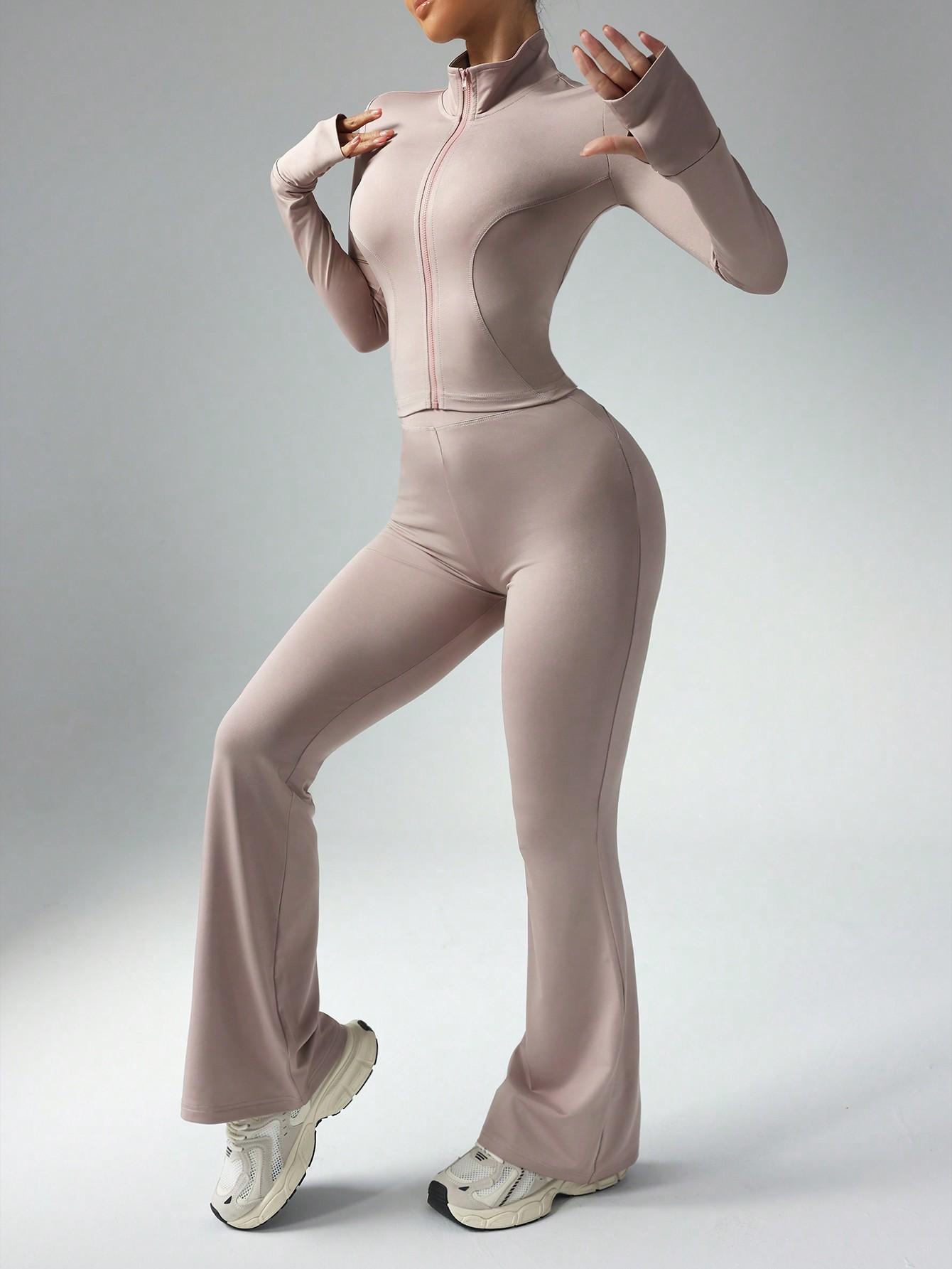 LEGGINSY BLUZA KOMPLET SPORTOWY