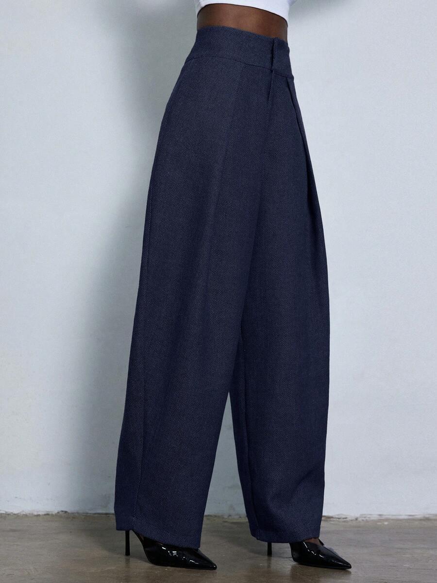 GRANATOWE SPODNIE CASUAL