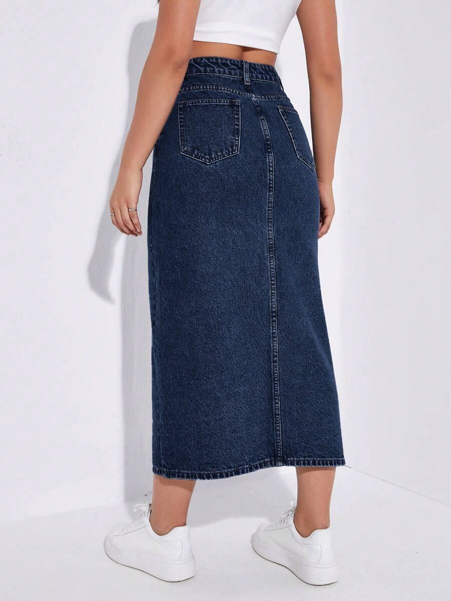 MIDI SPÓDNICA JEANS 