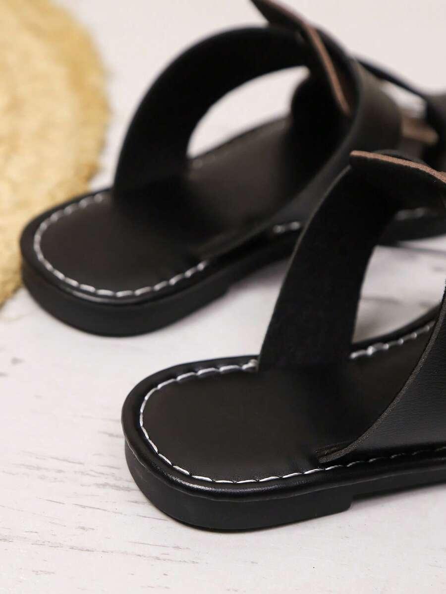 czarne klapki casual