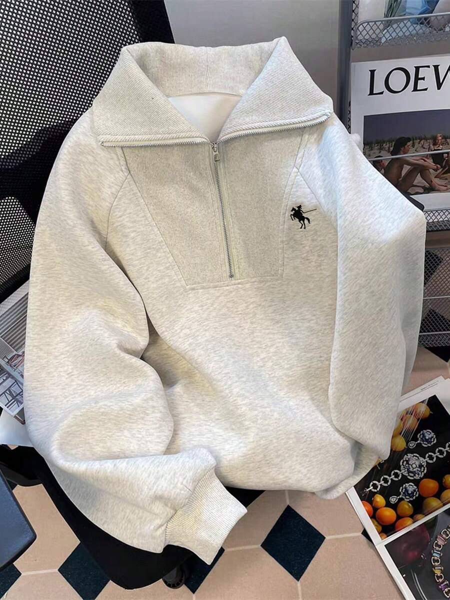 SZARA BLUZA BEZ KAPTURA