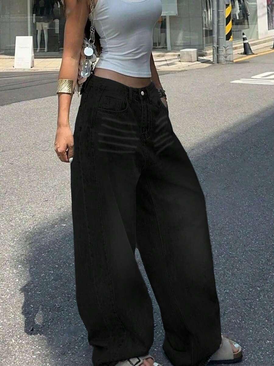czarne spodnie jeans 