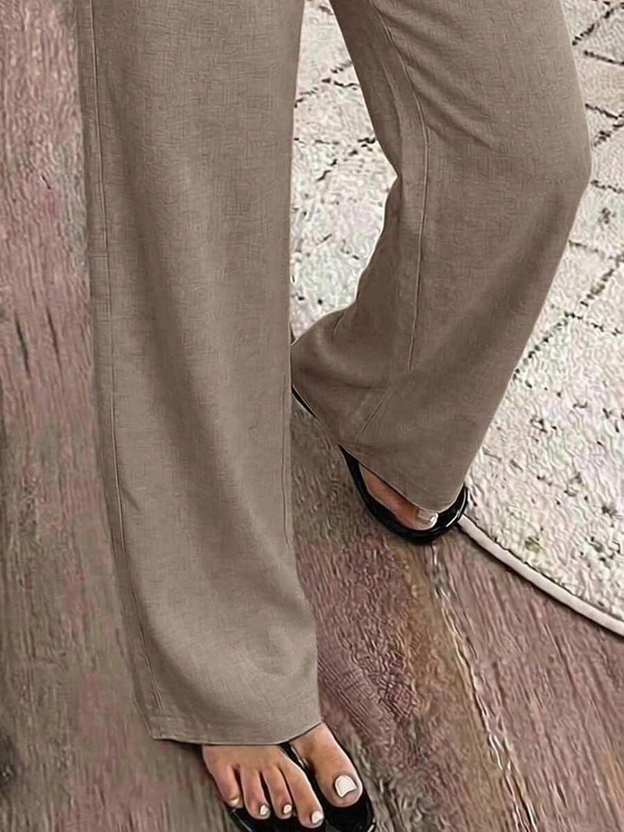 brązowe spodnie casual
