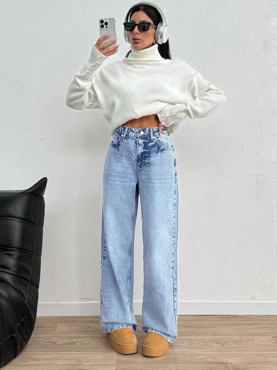 NIEBIESKIE SPODNIE JEANS