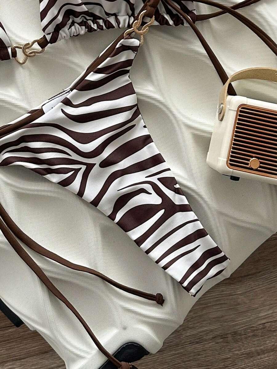 DWUCZĘŚCIOWY STRÓJ KĄPIELOWY animal print