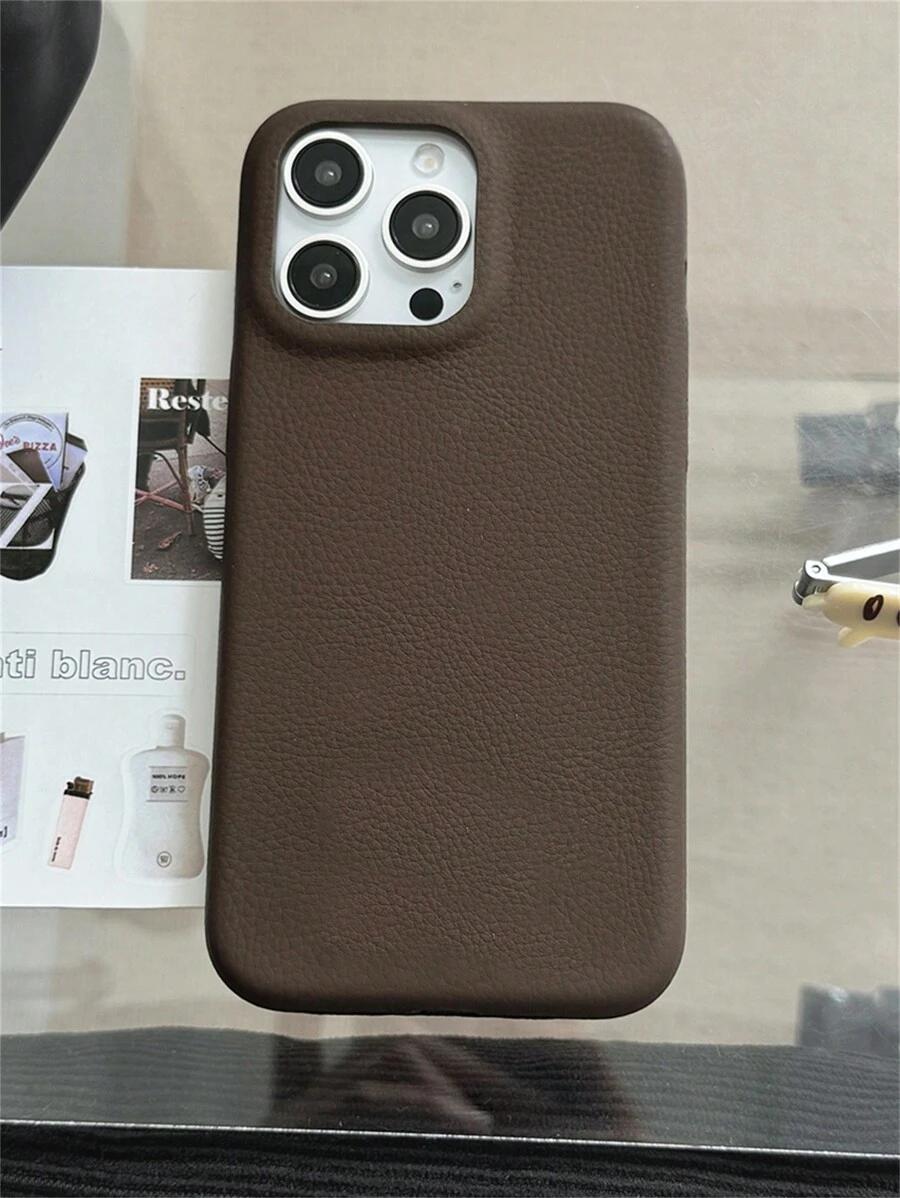 BRĄZOWE ETUI NA TELEFON IPHONE 14 PRO 