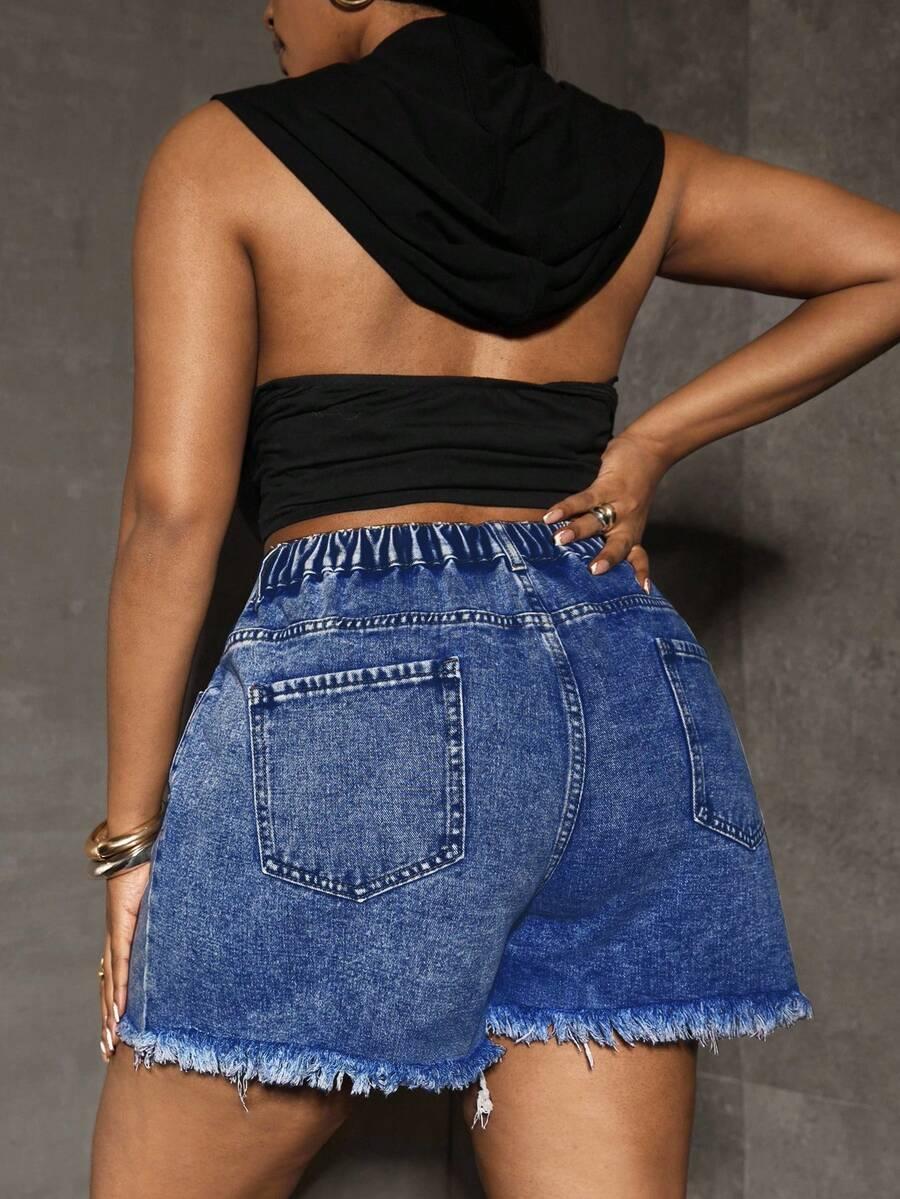 NIEBIESKIE SPODENKI JEANS