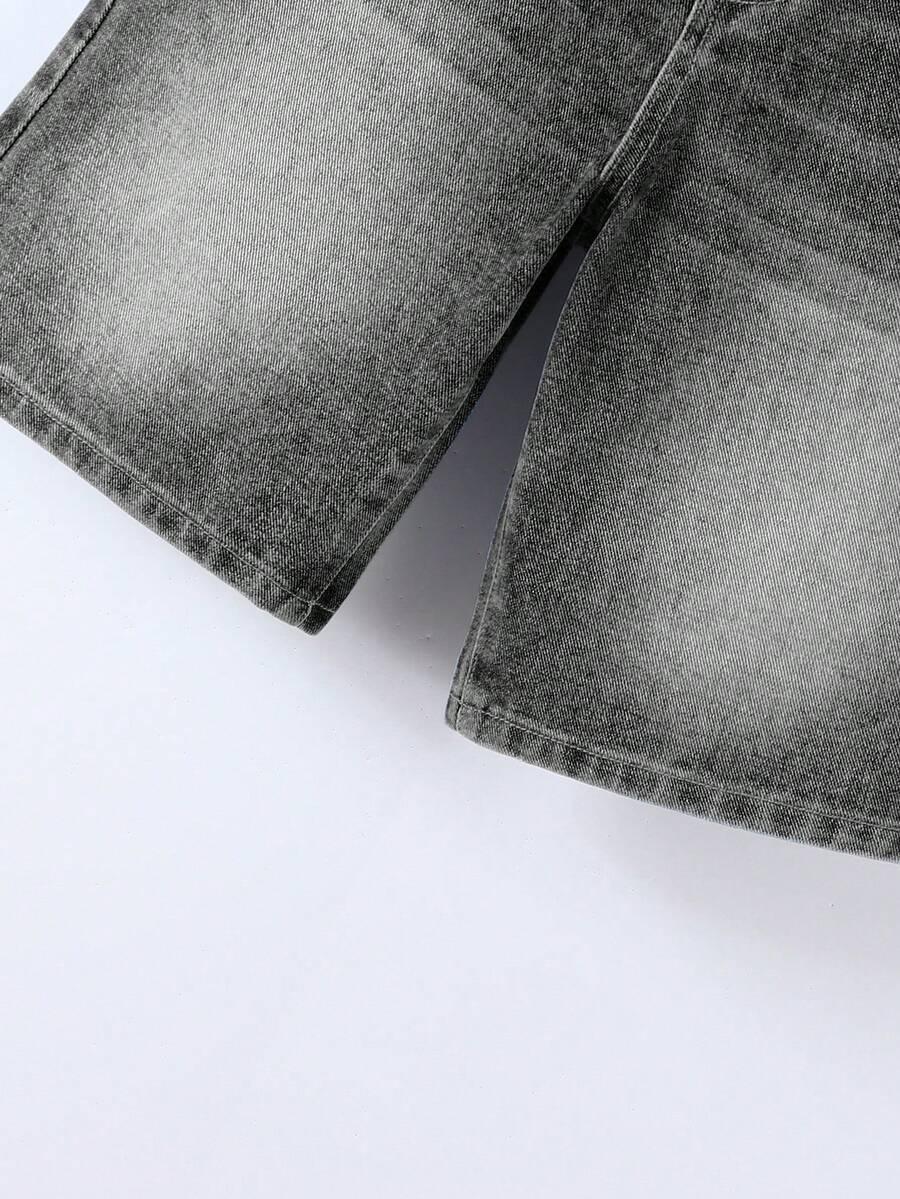 SZARE SPODENKI JEANS 