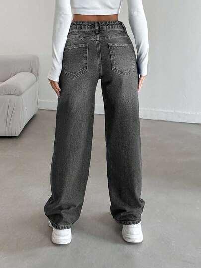 szare spodnie jeans