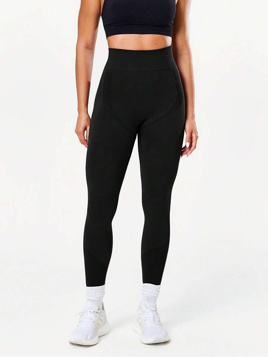 czarne sportowe legginsy
