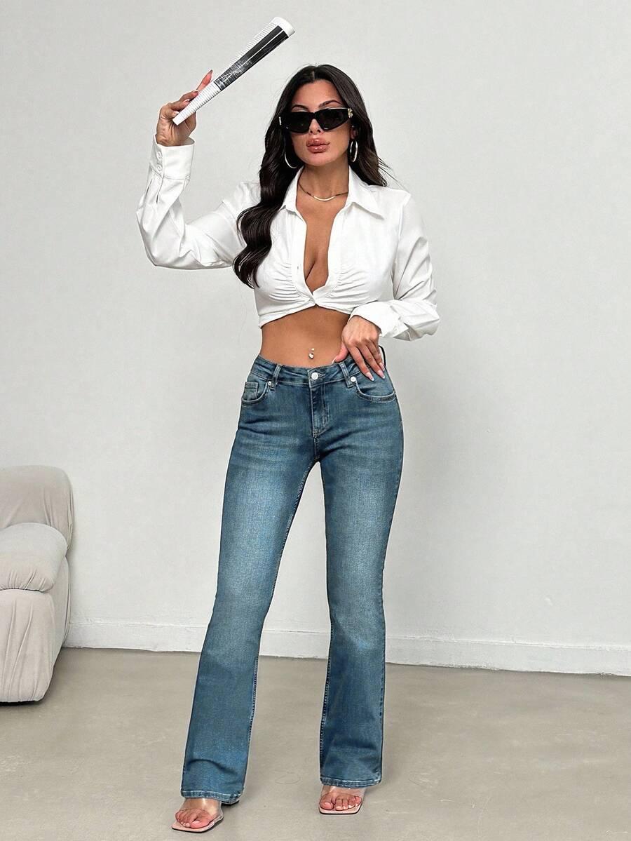 NIEBIESKIE SPODNIE JEANS