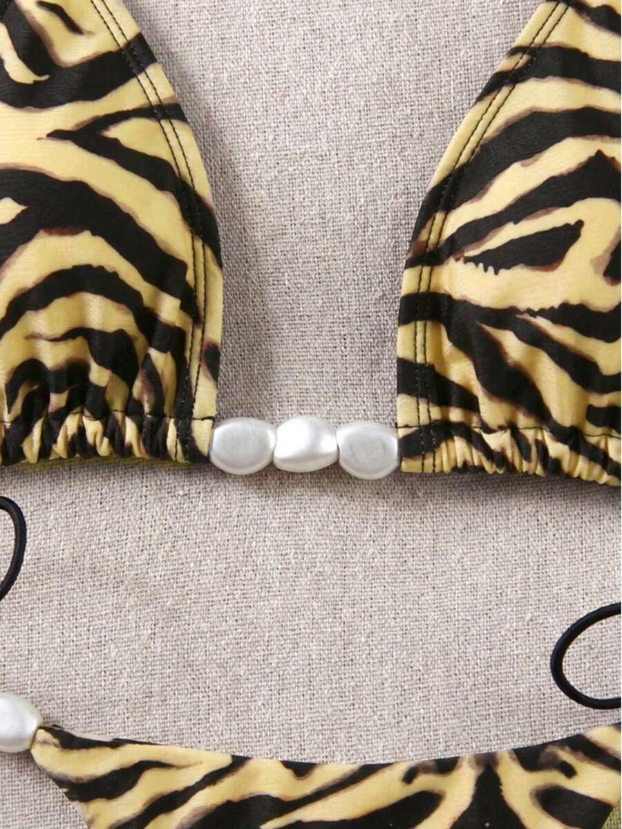 DWUCZĘŚCIOWY STRÓJ KĄPIELOWY ANIMAL PRINT