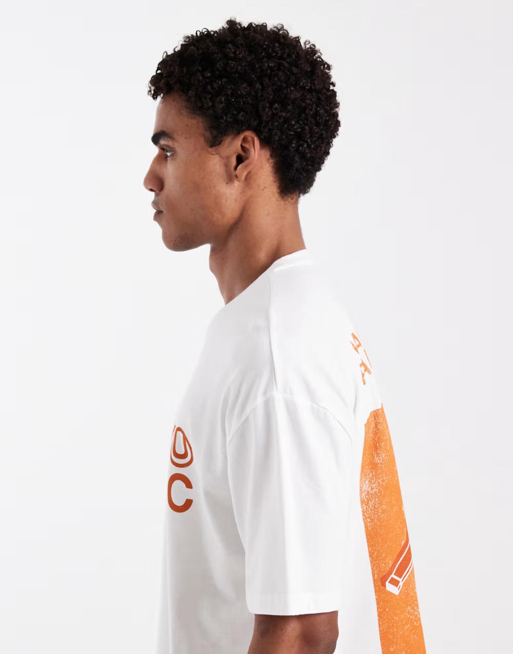 biały t-shirt print